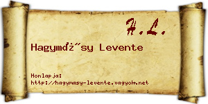 Hagymásy Levente névjegykártya
