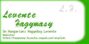 levente hagymasy business card